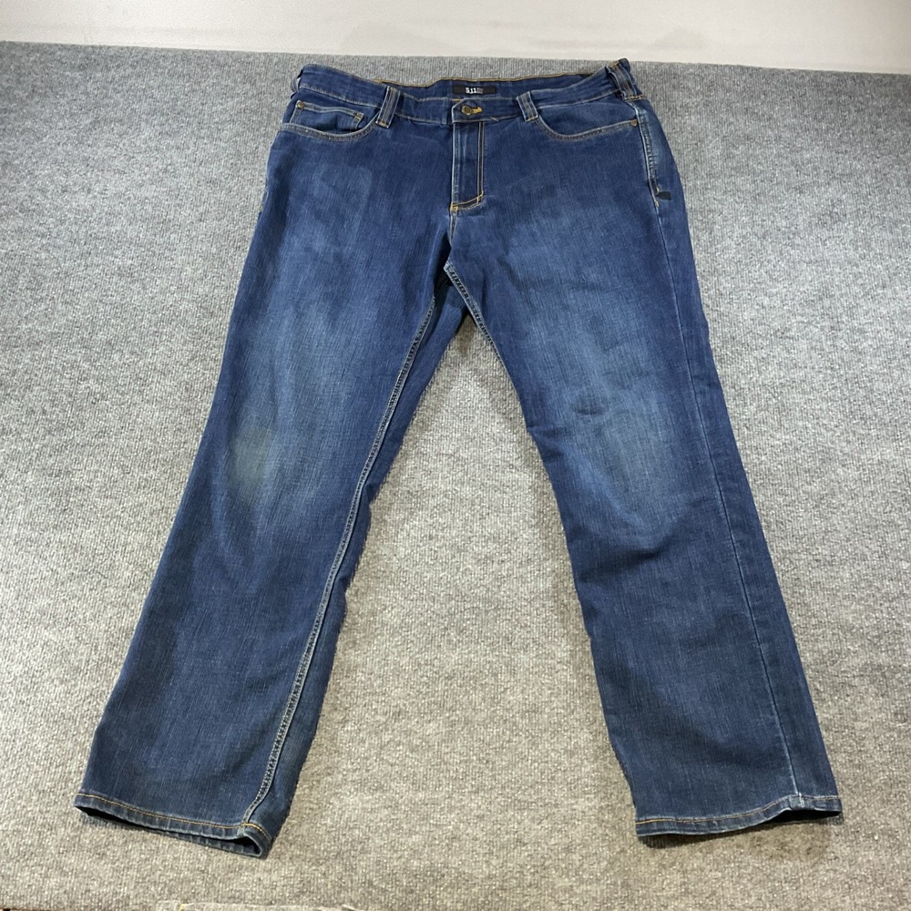 5.11 Tactical Defender-Flex Slim Jeans Mens 38x32 Blue Denim Tactical Pants